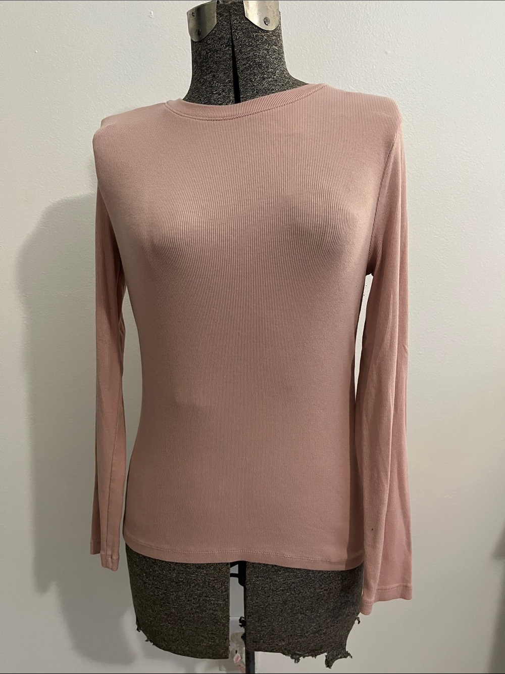 a new day Long Sleeve Ribbed Top - Blush